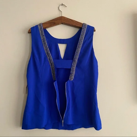 XOXO Embellished Royal Blue Tank Top - Picture 3 of 7